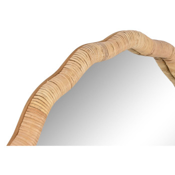 Wall mirror Home ESPRIT Natural Scandi 80 x 4,5 x 80 cm,,,