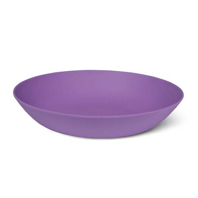 Deep plate 22x4.4 cm, color PURPLE (bamboo fibre)