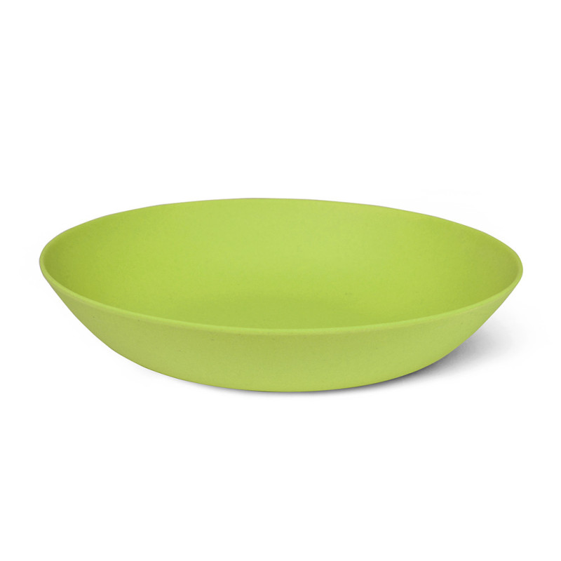 Deep plate 22x4.4 cm, color GREEN (bamboo fibre)