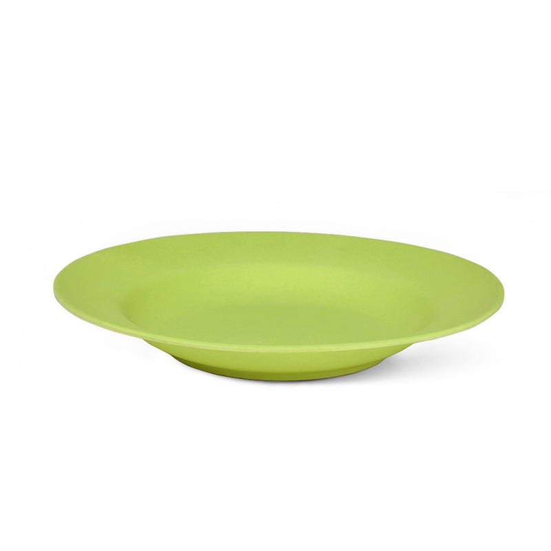 Deep plate 23x3.6 cm, color GREEN (bamboo fibre)