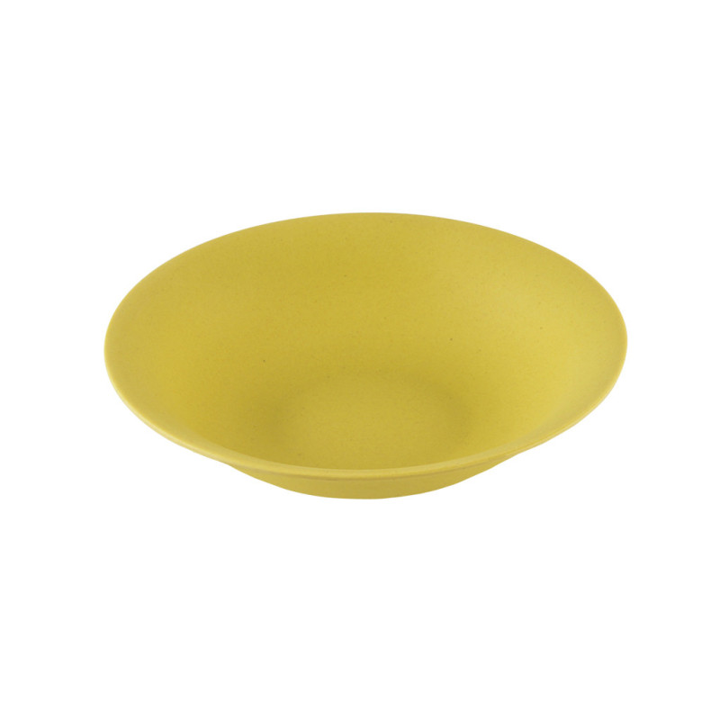 Deep plate 19x5 cm, color YELLOW (bamboo fibre)
