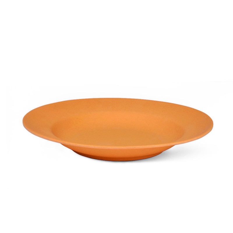 Deep plate 23x3.6 cm, color ORANGE (bamboo fibre)