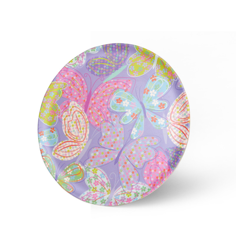 Plate FLOWER 25x1.4 cm (bamboo fibre)