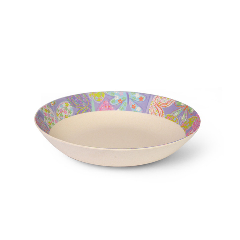 Deep plate FLOWER 22x4.4 cm (bamboo fibre)