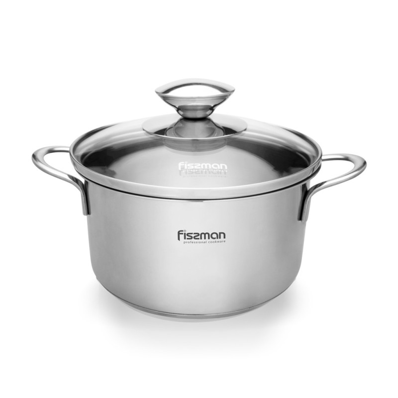 Mini cooking pot BAMBINO 14x7.5 cm / 1,1 LTR with glass lid (stainless steel)