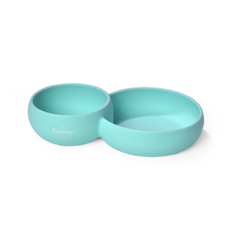 Double divided bowl 24x15x5 cm / 580 ml (silicone)