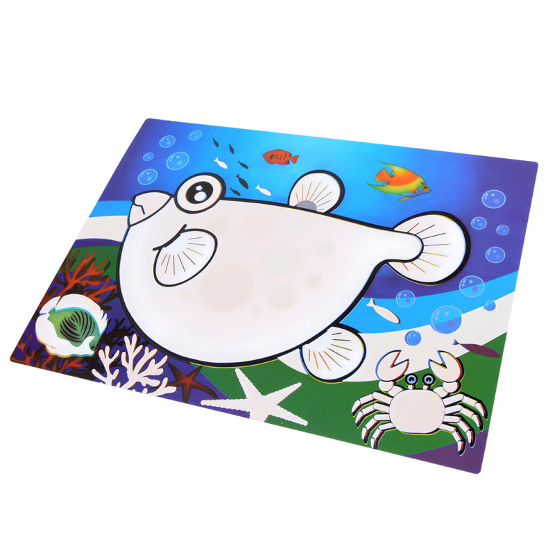 Reusable magic placemat FISH 29x21 cm (plastic)