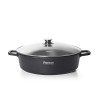 Shallow casserole GRETA 32x8 cm / 5.1 LTR with glass lid with induction bottom (aluminium with non-stick coating)