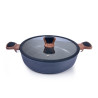 Shallow casserole DIAMOND 28x7.5 cm / 4.1 LTR with glass lid (aluminium with non-stick coating)