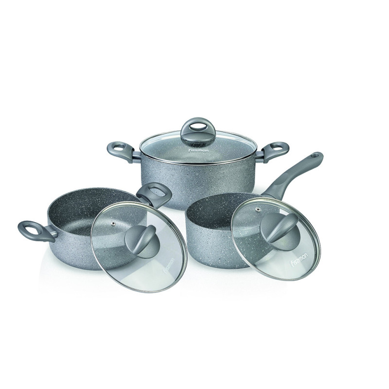 Cookware set MOON STONE 6 pcs (aluminium with non-stick coating)