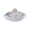 Shallow pot BORNEO 28x7.2 cm / 3.6 LTR with glass lid with induction bottom (aluminium with non-stick coating)