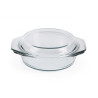 AURELI Round casserole with cover 18x8 cm / 1.0 LTR (borosilicate glass)
