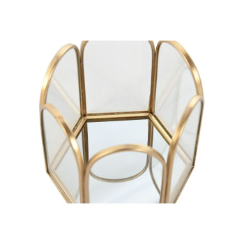 Ehteaegas Home ESPRIT Kuldne Metall Kristall 9,2 X 8,2 X 9,5 cm,,,