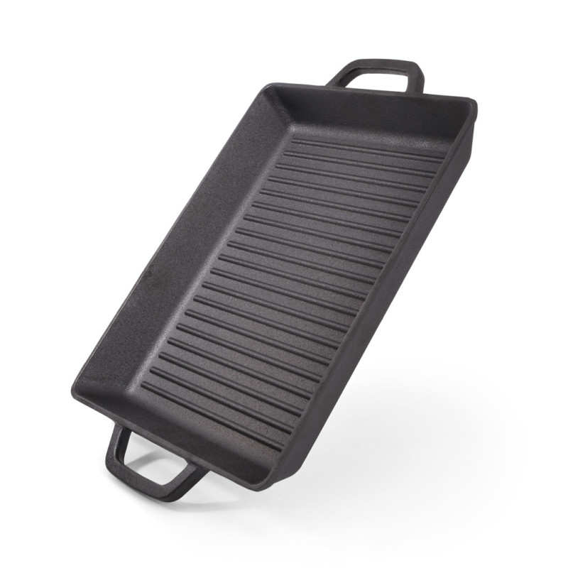 Rectangular grill pan 32,5x27х4 cm (cast iron)