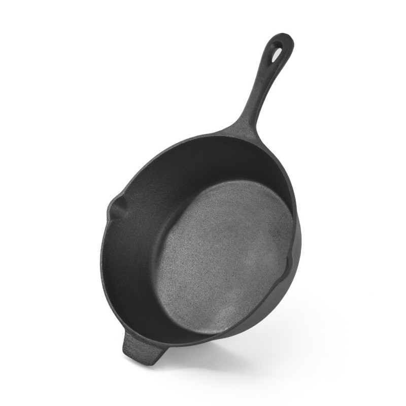 Deep frying pan 25.5x7.7 cm with helper handle (cast iron)