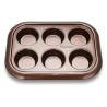 6 cup muffin pan 29.4x21x3.5cm 0.5mm
