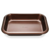 Roaster 39.5x29.5x6 cm CHOCOLATE(carbon steel with non-stick coating)