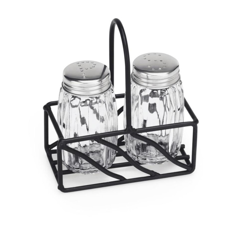 SALT / PEPPERTRAUKU SETEKTS 2PC., AR TURĒTĀJU, STIKLS, N/T, WAS