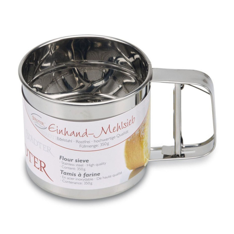 Flour and icing sifter D10 h-9cm, stainless steel