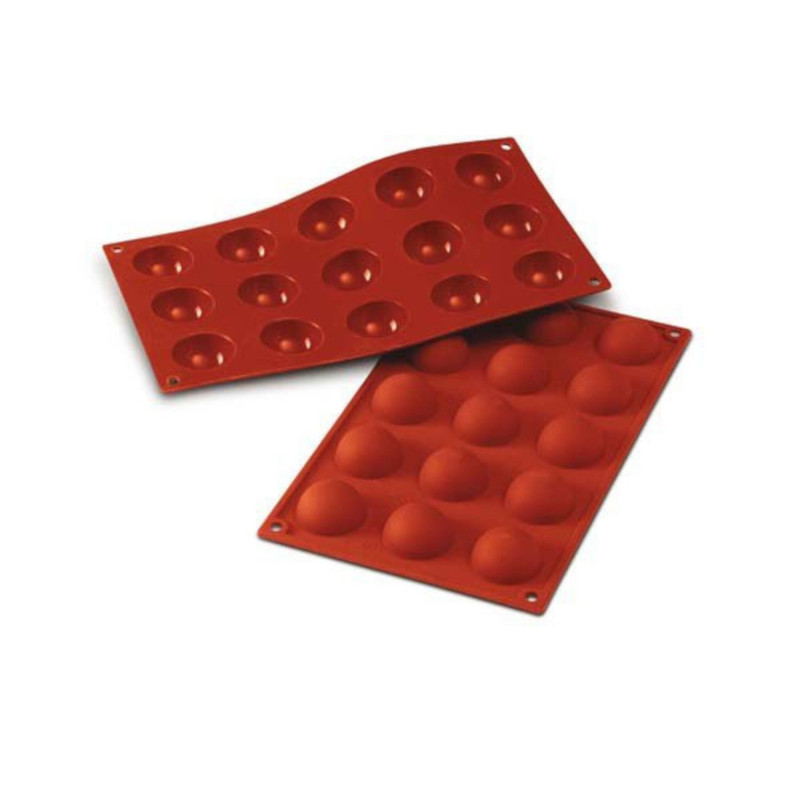Silicone mould D40 h-20mm 15x20ml HALF SPHERE