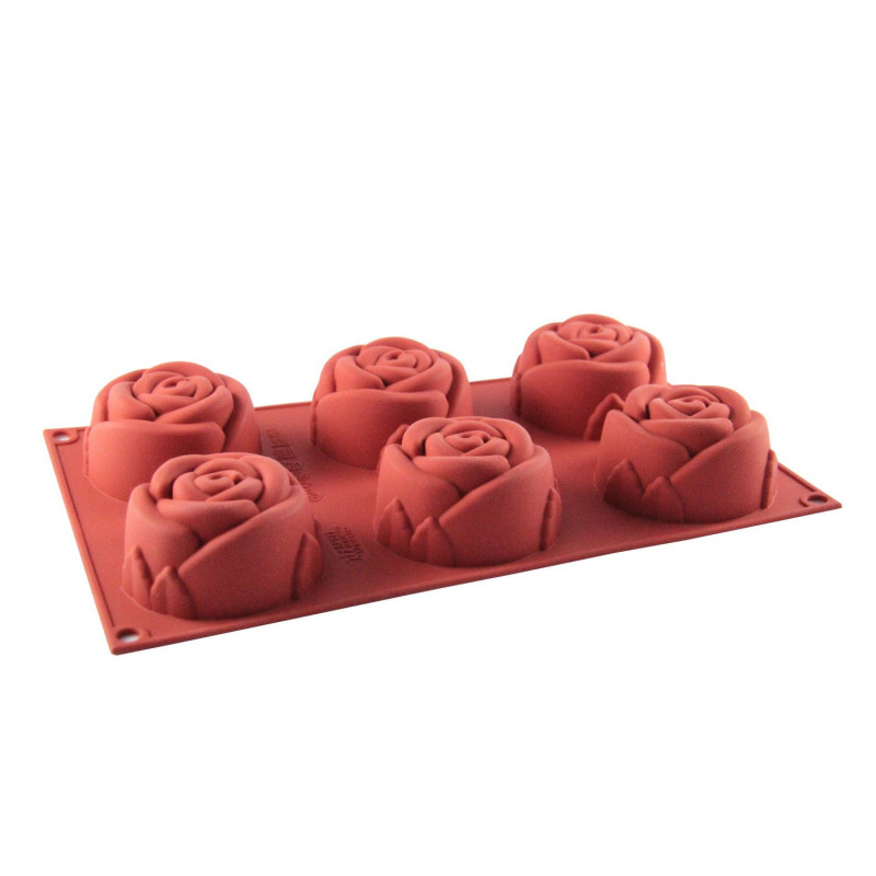 Silicone mould D76 h-40mm 6x115ml ROSE