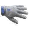 Chainmail glove size L blue
