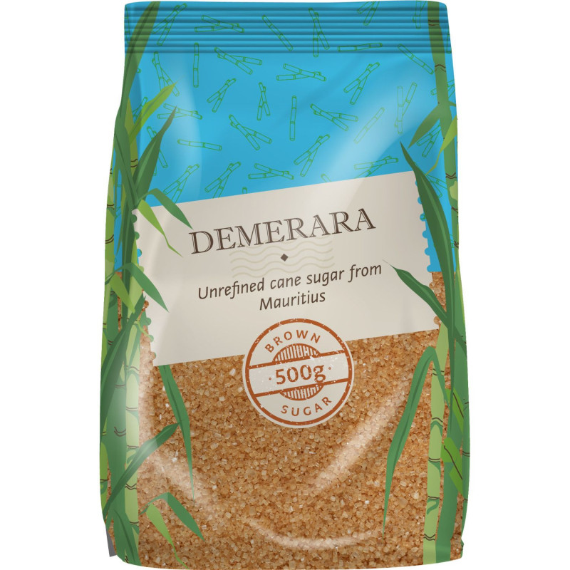 Rudasis cukrus Demerara 500g