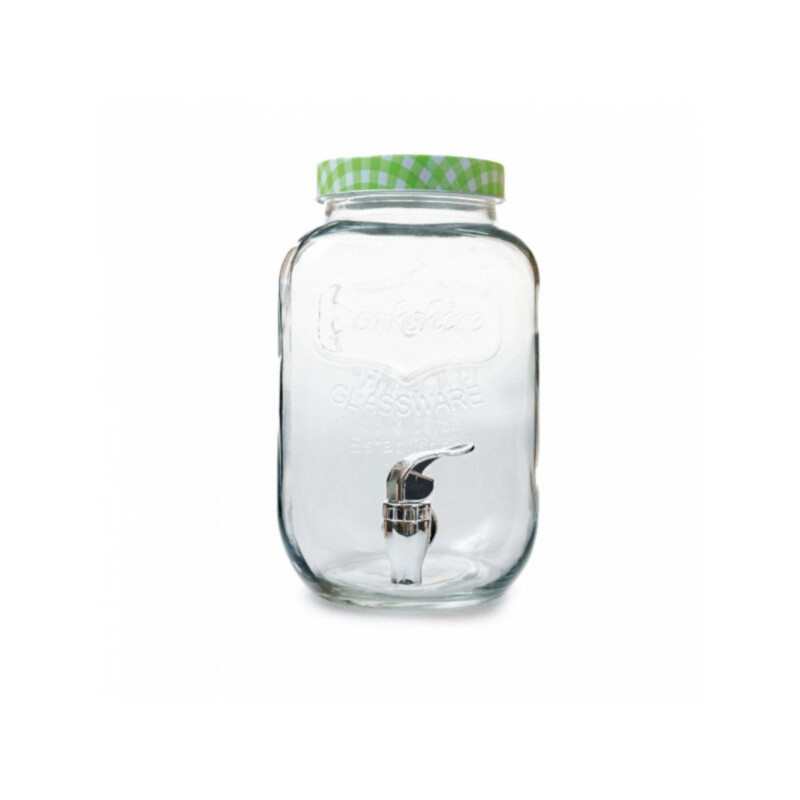 Beverage dispenser 15.5x15.5cm h-25cm 4 l clear glass