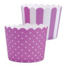 Cupcake liner D 5/6cm h-4.5cm 12pcs violet/white Mini