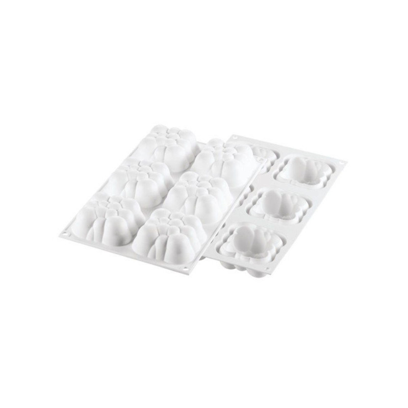 Silicone mould 71x71 h-34mm 6x120ml CLOUD