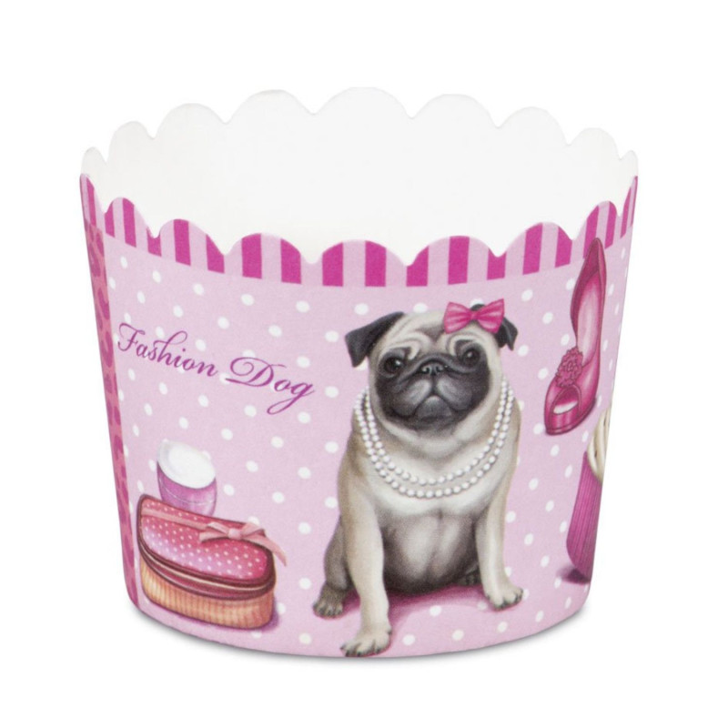 Cupcake liner D 5/6 h-4.5cm 12pcs FASHION DOG