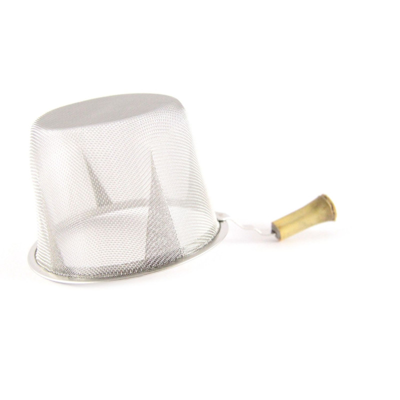 Tea strainer with bamboo handle D 7.2cm