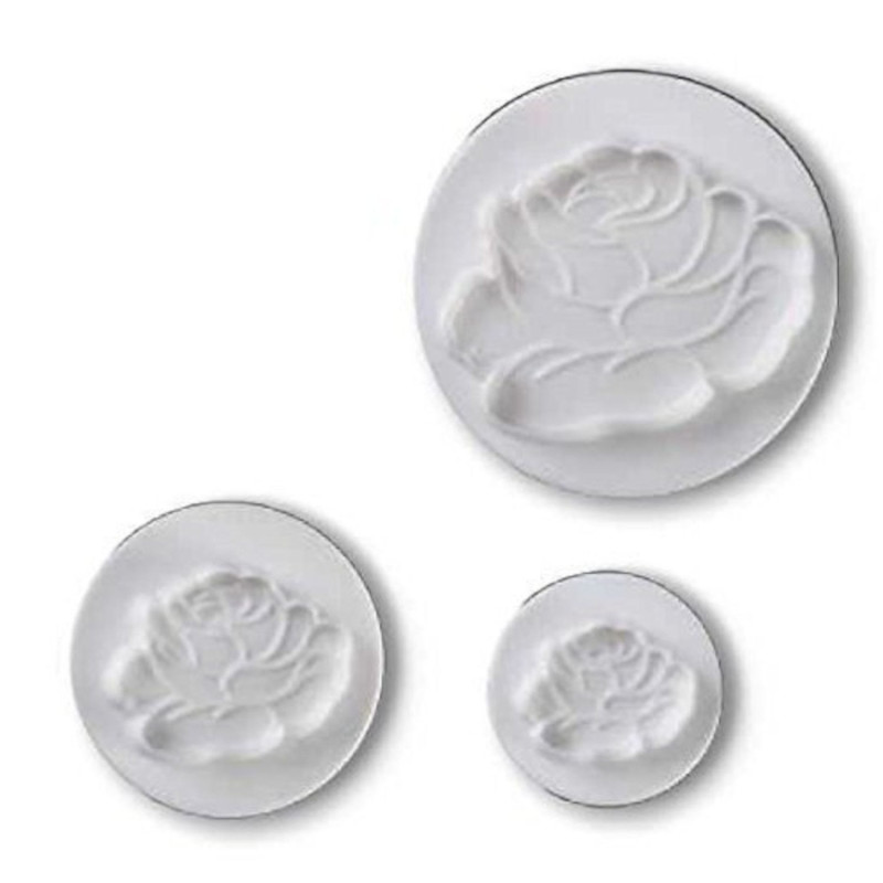 Cutter kit for sugar paste D3.5, D7, D7cm ROSE 3pcs