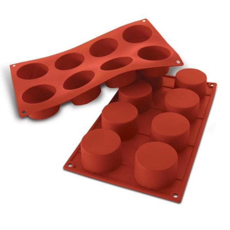Silicone mould D60 h-35mm 8x90ml CYLINDERS