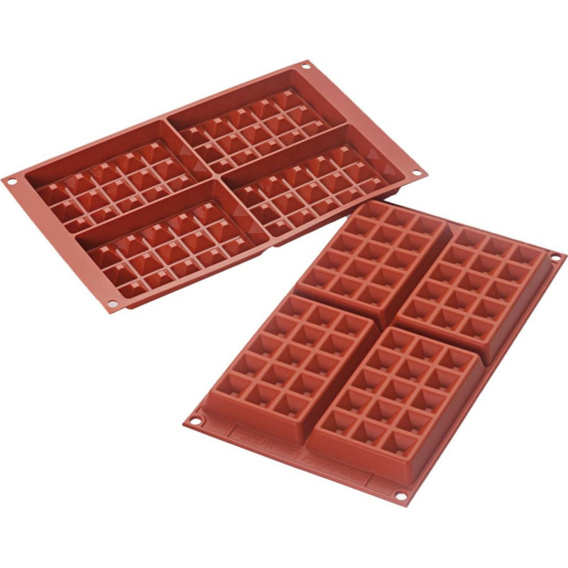 Silikoni vorm 130x81 h-17mm 4x137ml WAFFEL