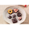 Silicone mould for chocolate 30x30 h-6mm 15x3.3ml CHOCO BOTTON