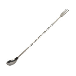 Bar spoon with fork end 25cm