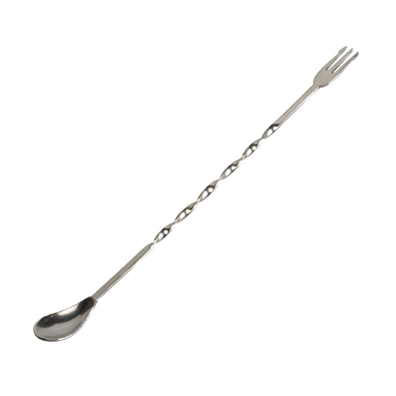 Bar spoon with fork end 25cm