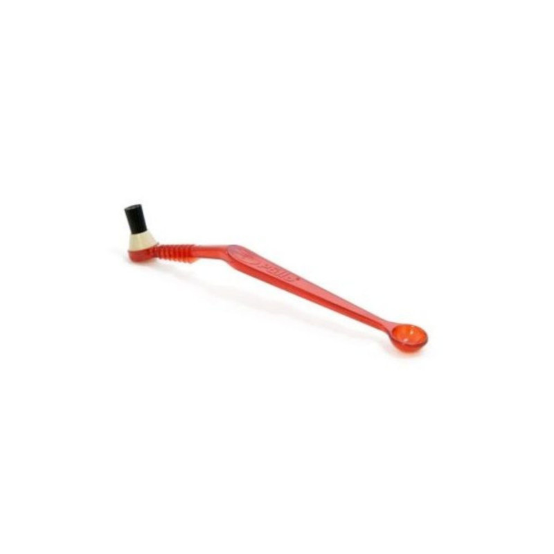 Brush for cleaning wit measuring spoon red (23cm)