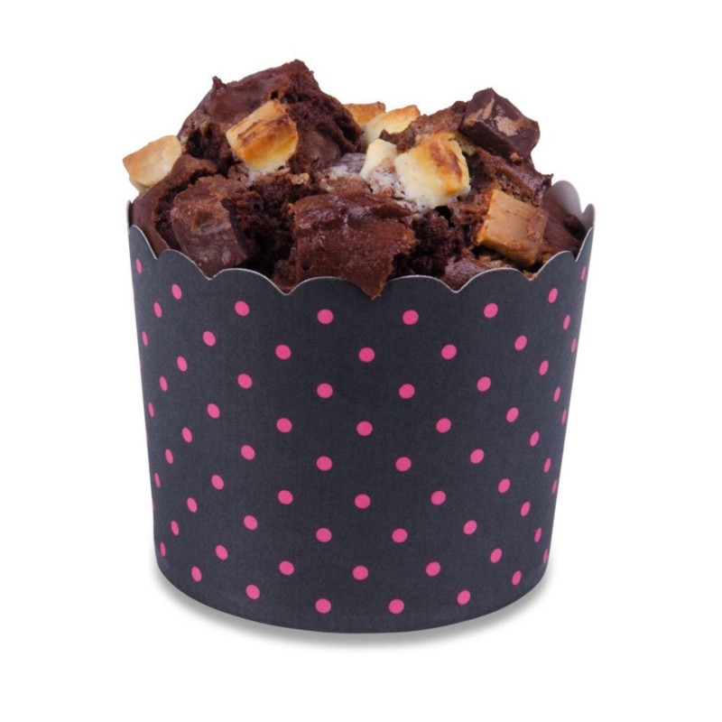 Cupcake liner - Black Rosa - Maxi D6/7 h-5.5cm 12pieces
