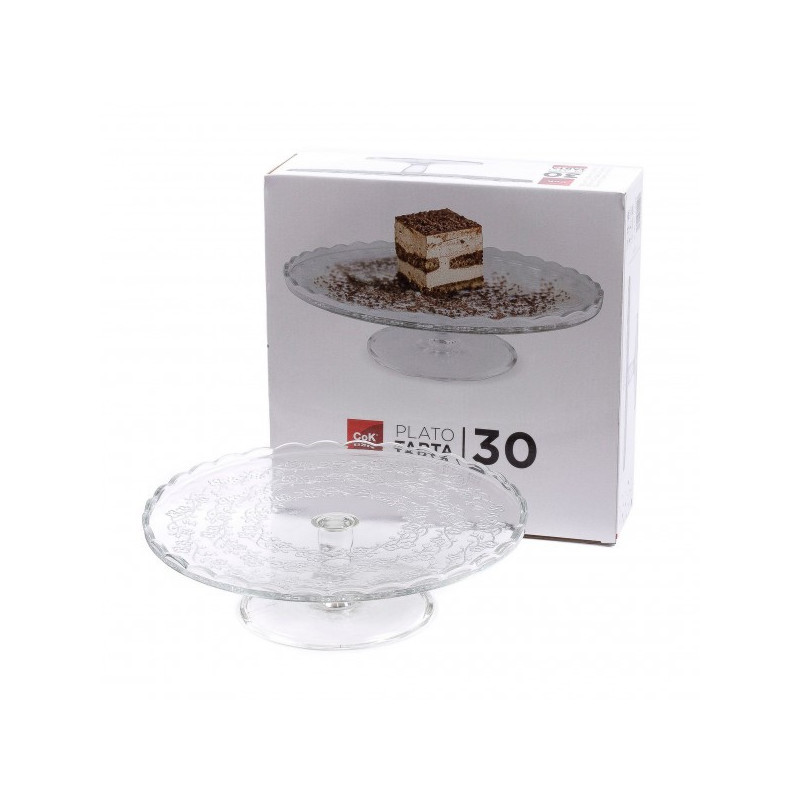 Tortinė stikl. 30*11cm su kojele 58312