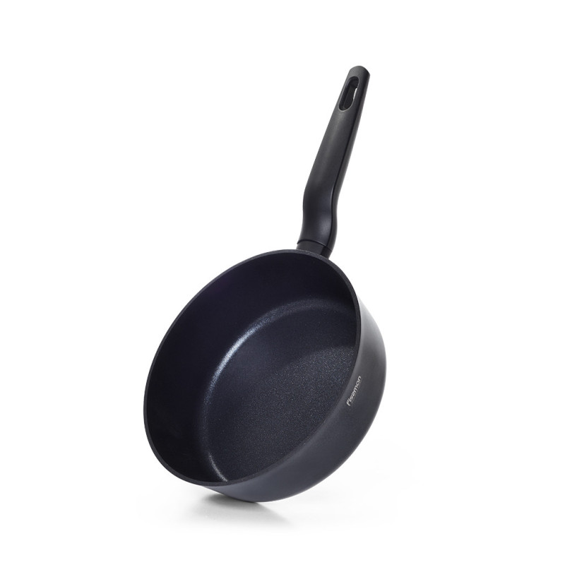 Deep frying pan LILOU 24x7.8 cm with double screw handle with induction bottom (aluminium with non-stick coating)