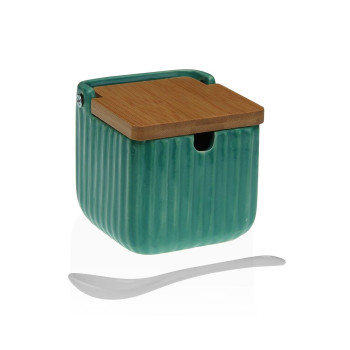 Сахарница Versa Зеленый Керамика Бамбук Dolomite 8,3 x 8,3 x 8,3 cm