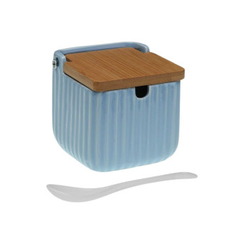 Сахарница Versa Синий Керамика Бамбук Dolomite 8,3 x 8,3 x 8,3 cm
