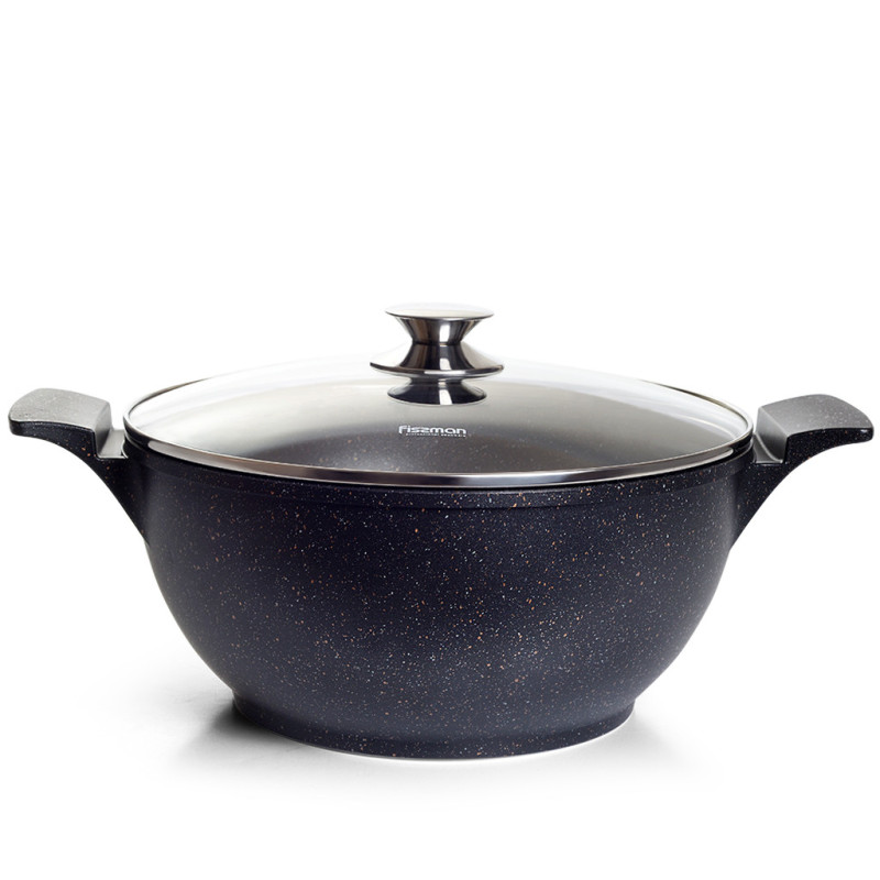 Stockpot GRANDE 32x15 cm / 9.3 LTR with glass lid (aluminum with non-stick coating)