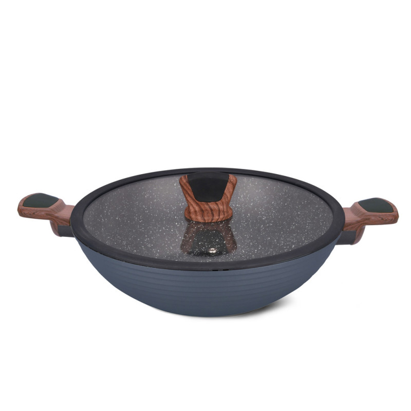 WOK panna DIAMOND 28x8 cm/3,6 l ar stikla vāku
