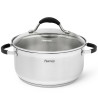 MAGNIFICA Stockpot 26x13.5 cm / 7.1 LTR with glass lid  (stainless steel)