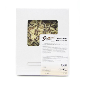 Šokolādes Vēdeklīši balti ar svītriņu mini 30x22mm 185gb