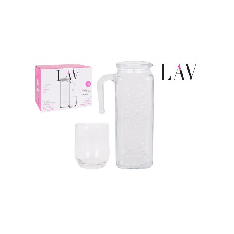 Ąsotis 1.2L su из стеклаinėmis 6* 315ml LAV