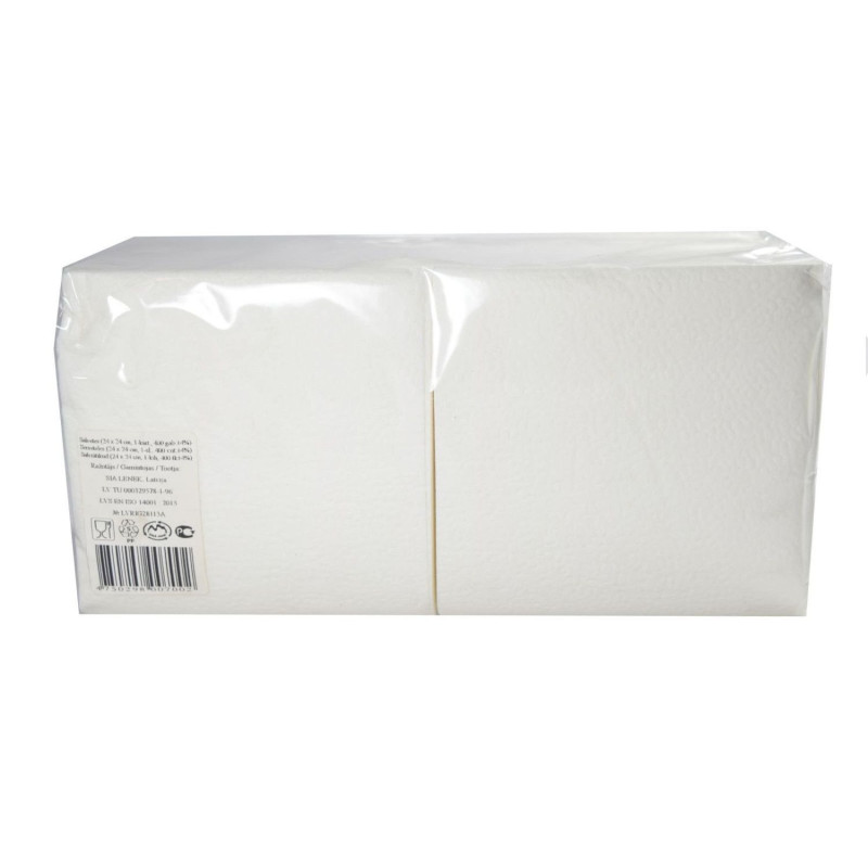 24 cm salvetės 1 raštas 400 GB balta